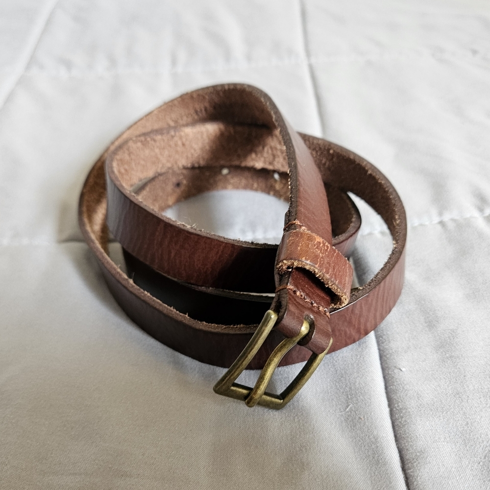 Urban Outfitters BDG Cow Leather Belt Women's Size M Warm Umber Dark Brown
